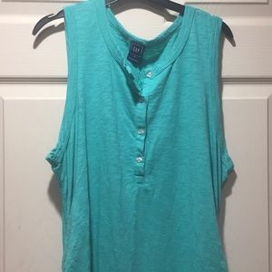 GAP Maternity XL teal sleeveless dress